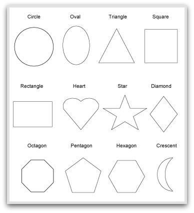  10 Pieces Geometric Shapes Stencils Template Set for