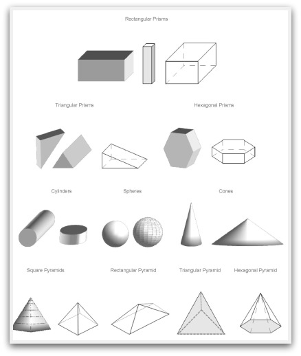 Geometric Shapes To Print, Cut, Color and Fold
